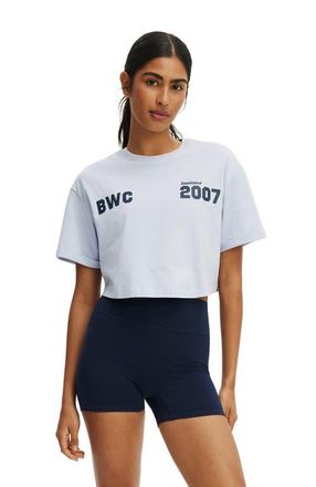 Cotton On Womens Active Cropped Graphic Active Tee in Violet Blue at Nordstrom, Size Xx-Small
