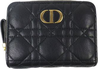 Dior Black Leather Wallet (Bi-Fold) (Pre-Owned)