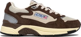 Autry Bicolor Suede and Mesh Low-Top Sneakers