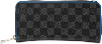 Louis Vuitton Damier Graphite Black Blue Damier Graphite Gray Damier Graphite Long Wallet (Bi-Fold) (Pre-Owned)