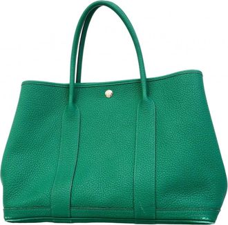 Herm&egrave;s Green Negonda Leather Tote Bag (Pre-Owned)