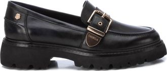 Xti Womens Carmela Collection Leather Loafer In Black