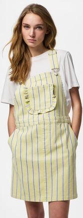 Pieces Vestito in denim color vaniglia francese-Neutro