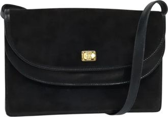 Celine Pre-owned Suede celine-bags - Dames - Vintage Schoudertas - Zwart - ONE Size - Su&egrave;de - Vintage