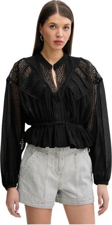 Iro Rixi Blouse - Dames - Blouses - Zwart - S - Polyester - Overhemden