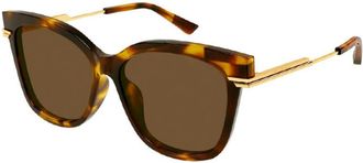 Bottega Veneta Ladies Black Cat Eye Sunglasses BV1296SA 002