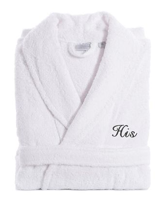 Linum Home Textiles Embroidered His Terry Bathrobe