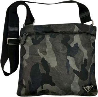 Prada Pre-owned Nylon Leather Shoulder Bag - unisex - Vintage Schoudertas - Veelkleurig - ONE Size - Nylon - Vintage