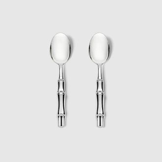 Gucci Coffee Spoons With Bamboo Motif, Set Of Two, Black