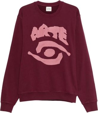 Arte Felpa con ricamo - Rosso