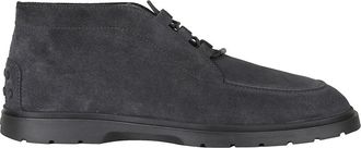 Tod's 59K Su&egrave;de Veterschoenen - Heren - Veterlaarzen - Zwart - 40 EU - Su&egrave;de - Schoenen