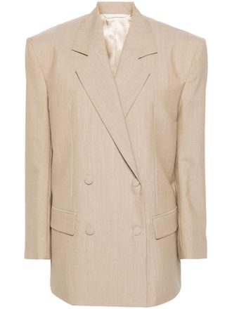 Givenchy Wollen blazer met dubbele rij knopen - Beige