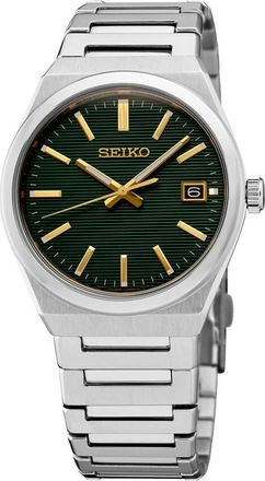 Seiko Essentials Quartz Green Dial Mens Watch sur601