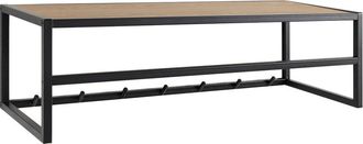 ebuy24 Perchero seaford 1 estante 7 ganchos color negro