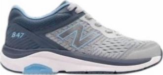 New Balance Womens Walking 847 V4 Sneakers In Aluminum With Indigo