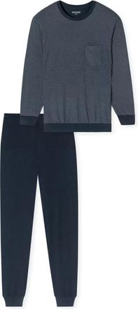 Schiesser Heren, Nachtkleding & Lounge, Blauw, Maat: 6XL Katoen