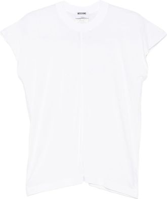Moschino White Soft Viscose Round Neck T-Shirt