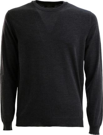 Zanone Trui met ronde hals en lange mouwen - Grijs