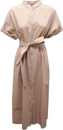 Emma & Gaia 35A447 Chemisier Jurk - Dames - Shirt Kleedjes - Beige - L - Kleedjes