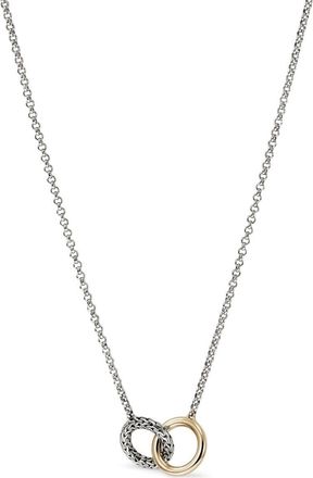 John Hardy 14kt gold JH Essential linked necklace - women - 14kt Gold/Sterling Silver - 45