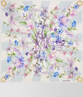 Ferragamo gaia scarf floral pattern lightweight square