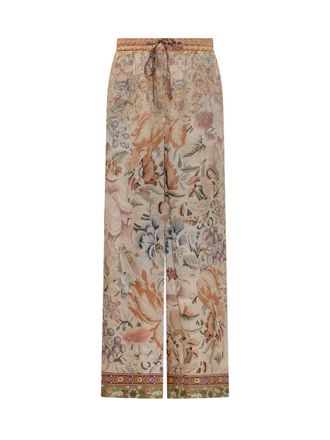 Pierre-Louis Mascia Pierre-Louis Mascia Silk Tapestry-Style Wide Pants