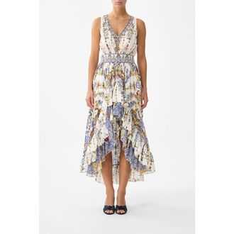Camilla V Neckline High Low Dress in The Pottery Parlour at Nordstrom, Size Xx-Large Au