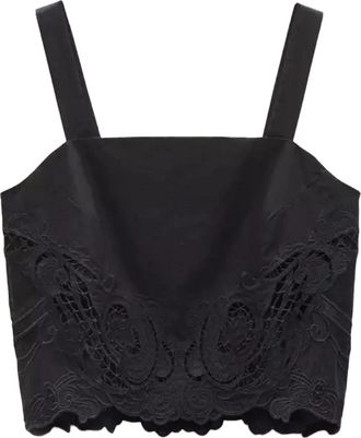 Rag & Bone Top con ricamo - Nero