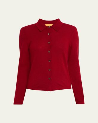 Guest In Residence Elle Cashmere Button-Front Shirt