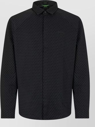 HUGO BOSS printed cotton long-sleeve shirt
