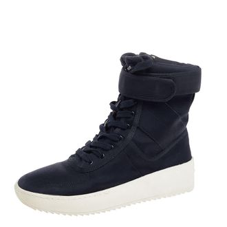 Fear of God Black Neoprene Military High Top Sneakers