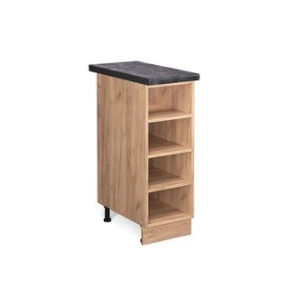 Vicco Estante De Cocina Fame-line, Roble Dorado, 30 Cm, Et Antracita