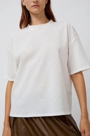 No.6 Store Ada Textured Tee In White