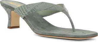 PARIS TEXAS Womens Portofino Thong Mule In Agave Militaire