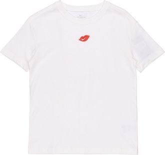 Nike (WMNS) Nike Casual Sports Round Neck Flaming Lips Short Sleeve White T-Shirt DB9819-100