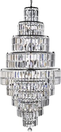 Searchlight Exklusiver, dimmbarer Xxl Kronleuchter Empire Silber/ Klar - 13-flammig