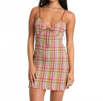 Billabong Call Me Mini Dress In Party Pink