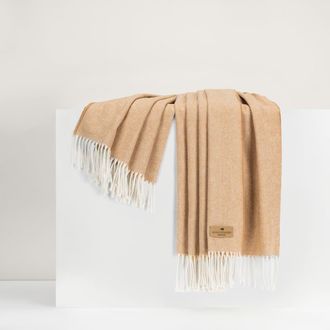 Lands Downunder Italian Herringbone Throw in Biscotti at Nordstrom