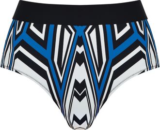 Naturana Bikini-Hose NATURANA City Vibes, Damen, Gr. 38, N-Gr, bunt (schwarz multic), Elasthan, Polyamid, gemustert, Badehosen Bikini-Hose, Mit Muster, flexibl