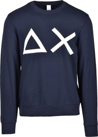 Sun 68 Sweatshirt - Heren - Sweatshirts - Blauw - S - Katoen - Hoodies & sweatvesten