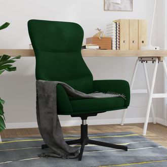 Nova Silla De Relajaci&oacute;n De Terciopelo Verde Oscuro Vidaxl