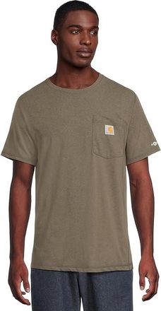 Carhartt Work in Progress Force Relaxed Fit Midweight Short Sleeve Pocket T-Shirt Mens Clothing Basil Heather : 2XL (Reg), Cotton/Polyester