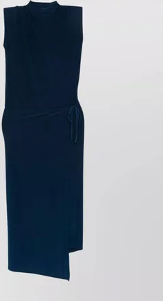 Calvin Klein asymmetric knot wrap midi dress