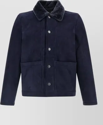 Giorgio Brato leather single breasted coat
