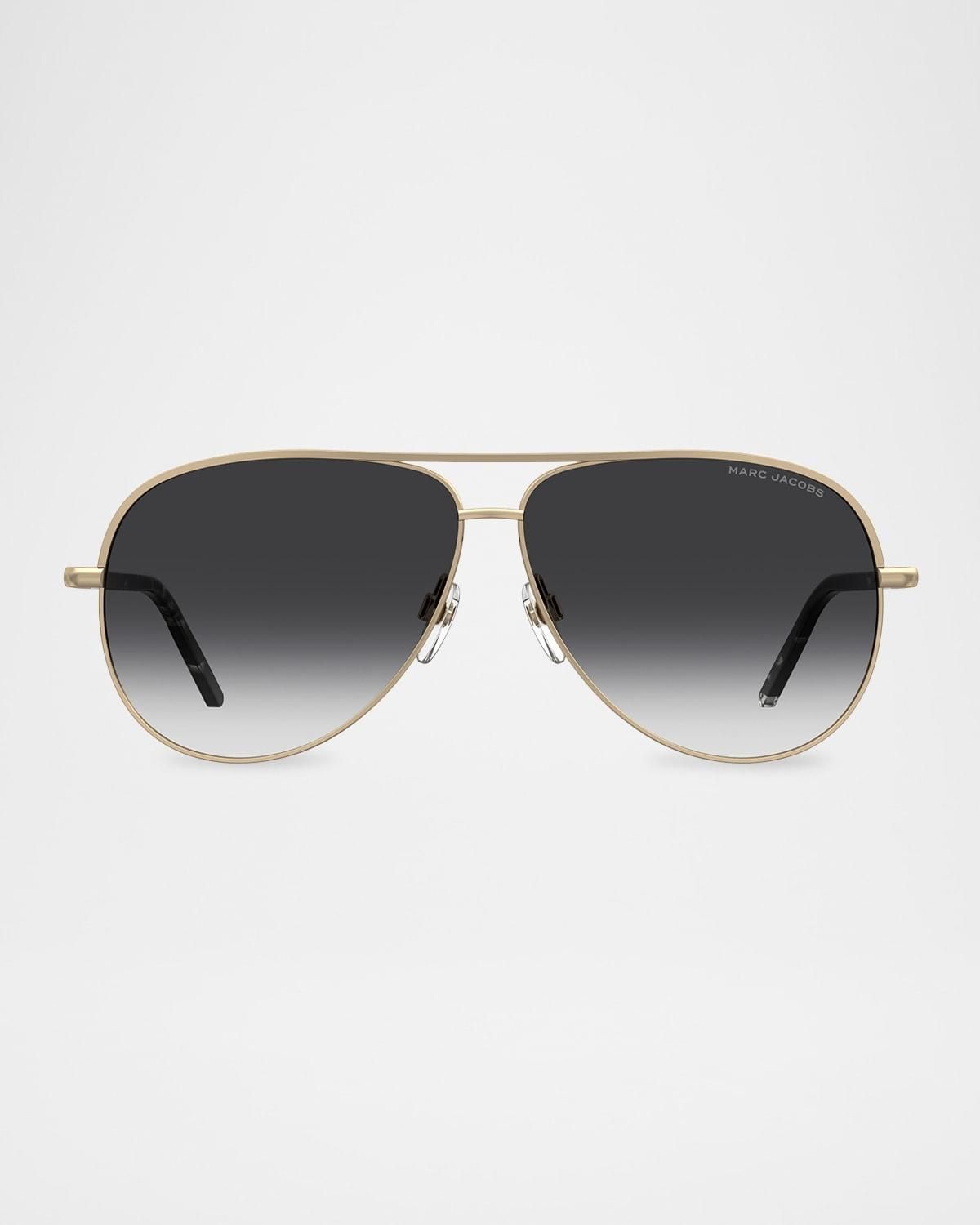 NWT Marc Jacobs MARC 686/S-02F7 WJ Grey Aviator 59mm Sunglasses Marc Jacobs Aviator Sunglasses in Sunglasses - Walmart.com main image 3