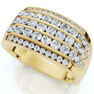 Pompeii3 2Ct Mens Diamond Ring in 14k Gold Lab Grown