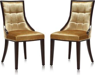 Manhattan Comfort Fifth Avenue Velvet Dining Chair (Set Of Two)