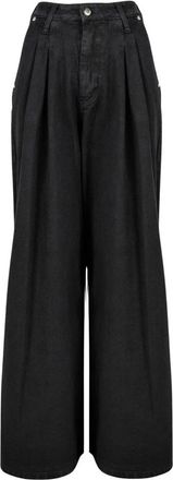 Silvian Heach Wijde broek - Dames - Broeken - Zwart - Maat: W24