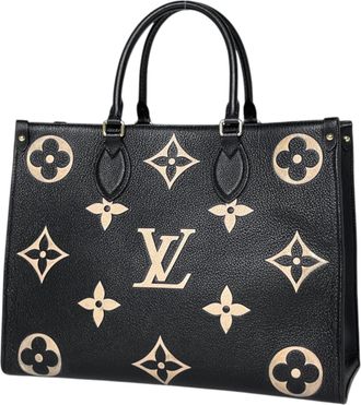 Louis Vuitton Monogram Empreinte Beige Black Monogram Empreinte Shoulder Bag Tote Bag (Pre-Owned)