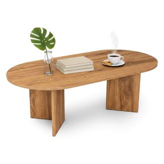 Dmora Dmora - Mesa De Caf&eacute; Jurian, Mesa De Centro Baja, Revistero Para Sof&aacute;, Estante De La Sala De Estar, 120x40 H60 Cm, Nuez
